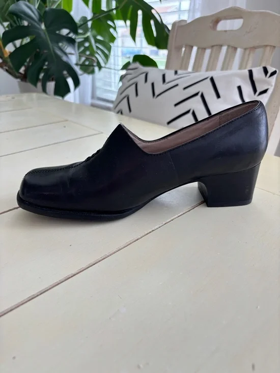 Strictly Comfort Casual Slip On Loafers Women’s 7 M Black Leather - Picture 10 of 15